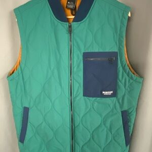 Burton Men's Teal and Navy Quilted Vest